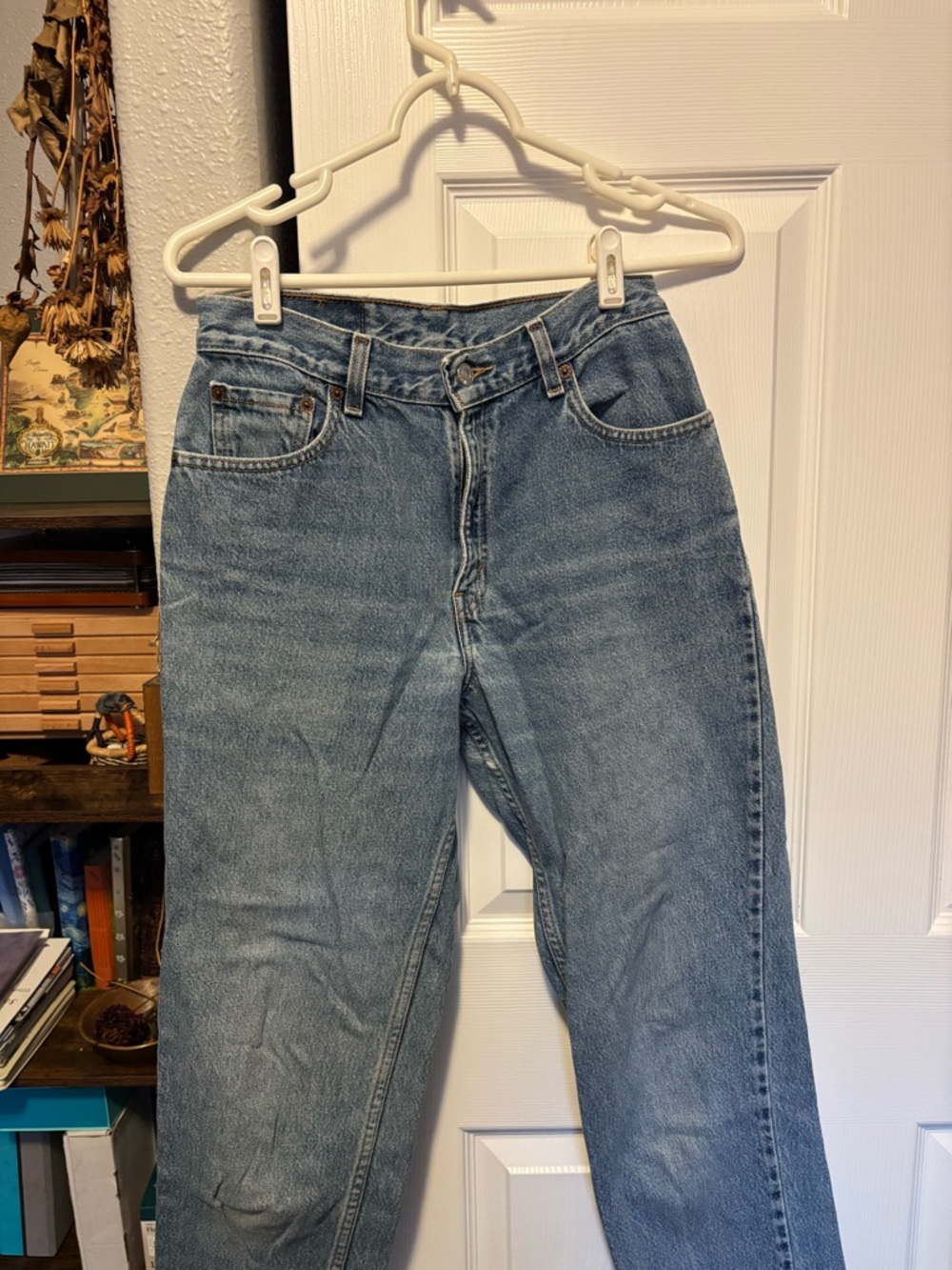 Levi's Light Blue High-Rise Straight Leg Jeans